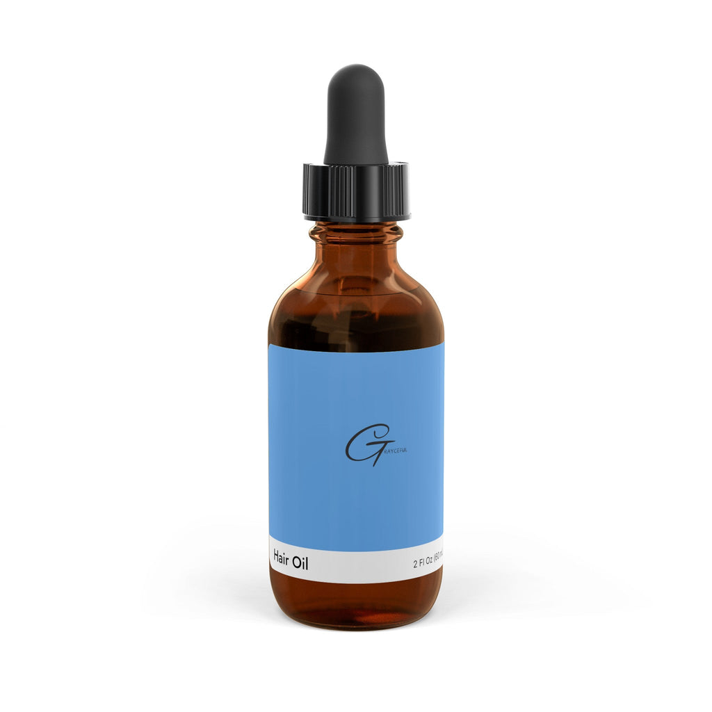2oz bottle of Grayceful Llc Advanced Hair Oil featuring Argan and Castor oil blend