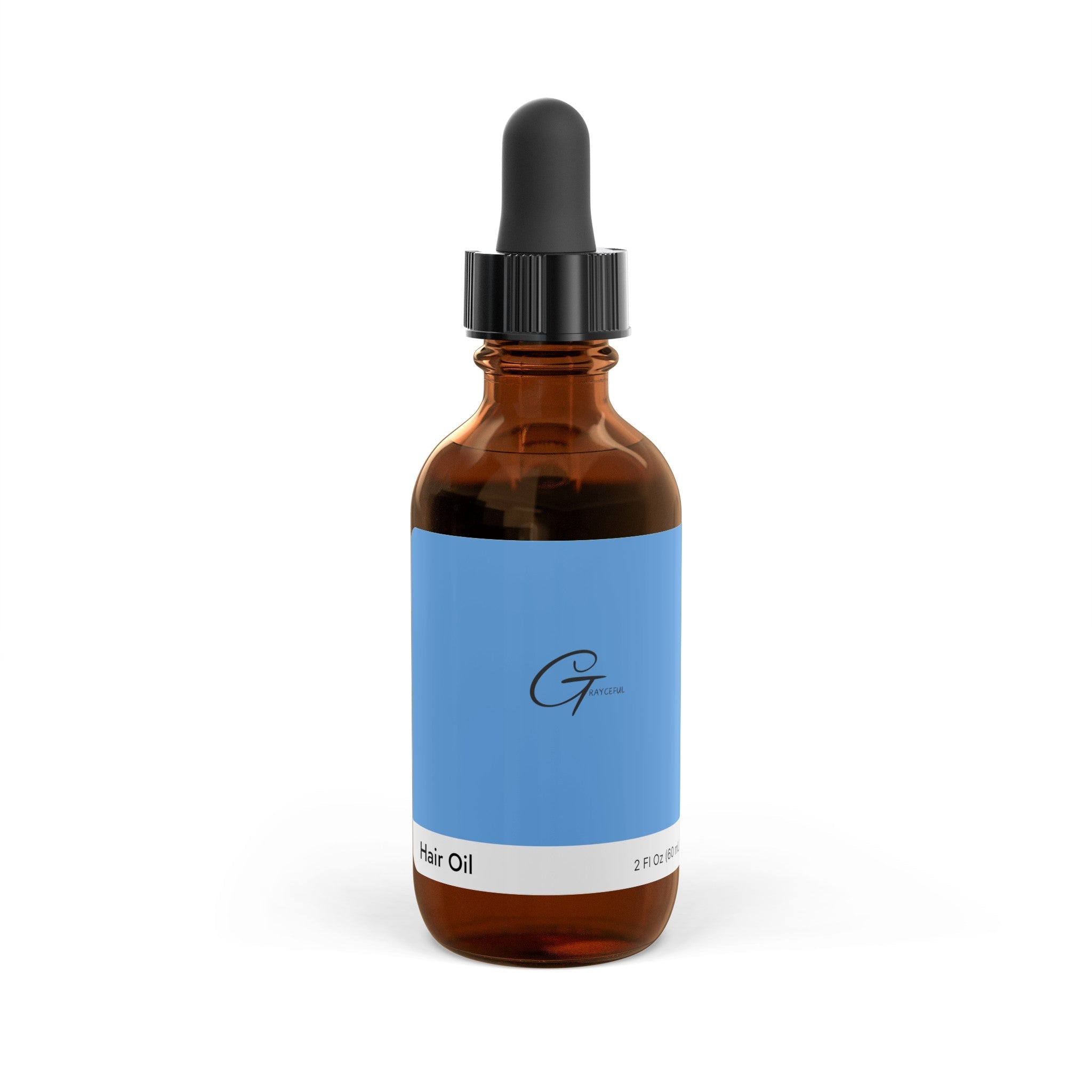 2oz bottle of Grayceful Llc Advanced Hair Oil featuring Argan and Castor oil blend