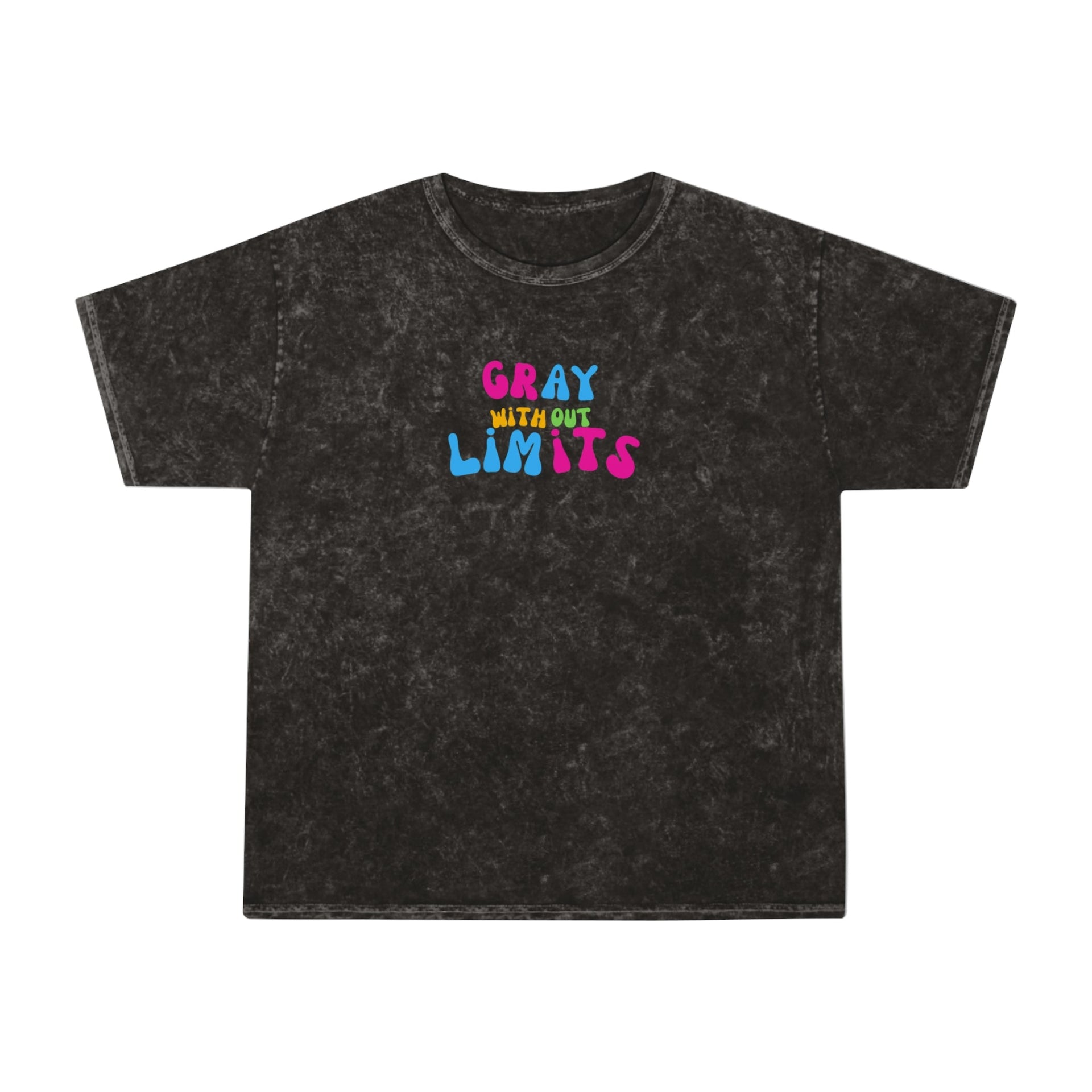 Unisex Mineral Wash T-Shirt - Retro Streetwear Crew Neck Tee
