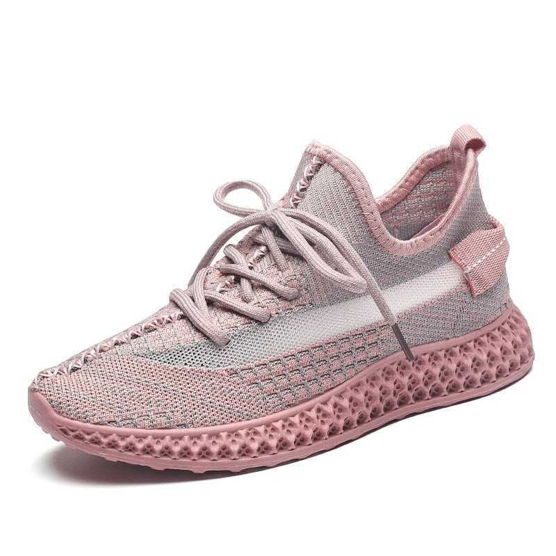Women's Harajuku Summer Knitted Mesh Lace-Up Sneakers