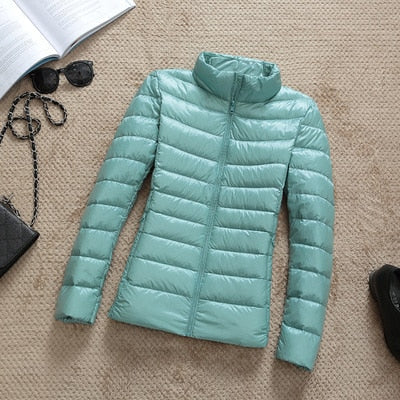 Women's Ultra-Lightweight Slim Fit Hooded Puffer Jacket - Image 24