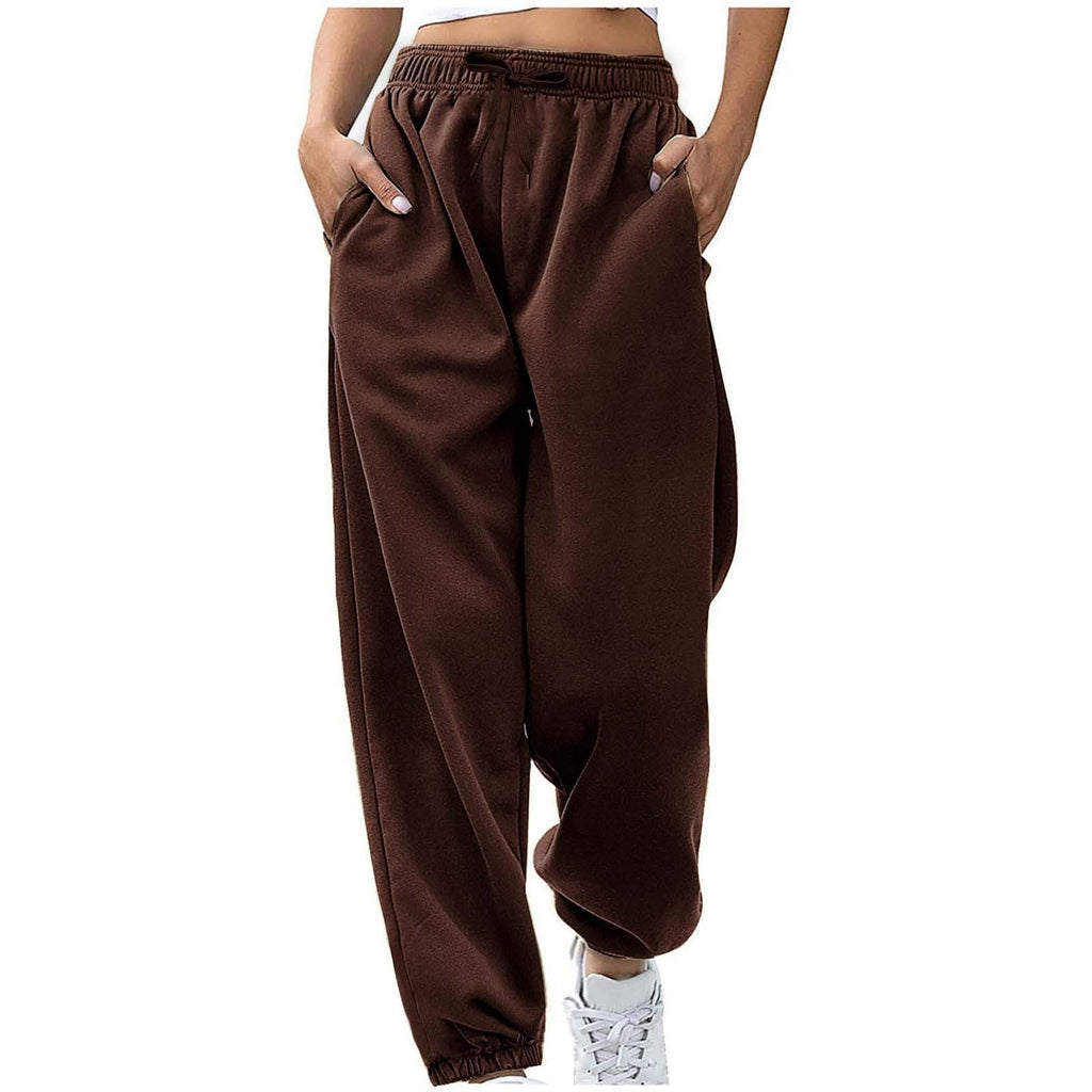 hmbudp Sweatpants Women Baggy Y2K Workout Athletic Fit Joggers Casual Trousers High Waisted Cinch Bottom Lounge Track Pants