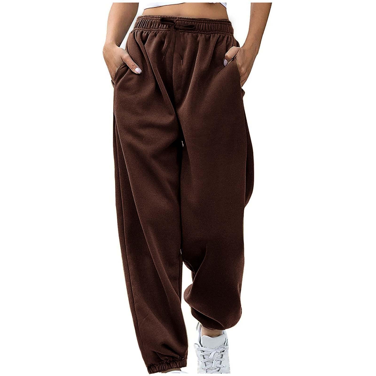 hmbudp Sweatpants Women Baggy Y2K Workout Athletic Fit Joggers Casual Trousers High Waisted Cinch Bottom Lounge Track Pants