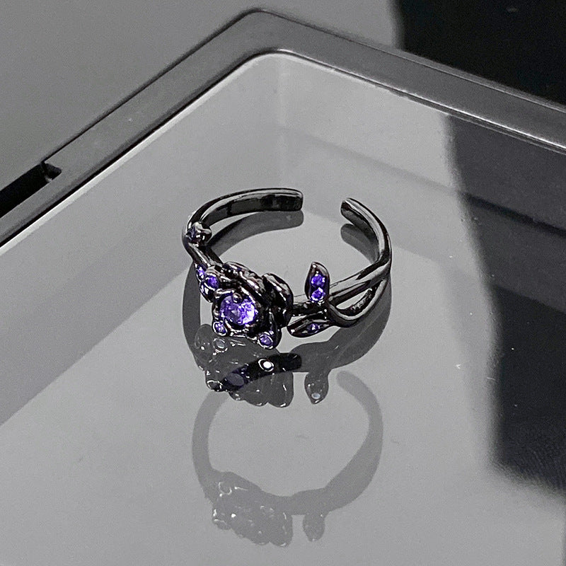 Open Ring With Petals Wrapped Around Minimalist Instagram Style
