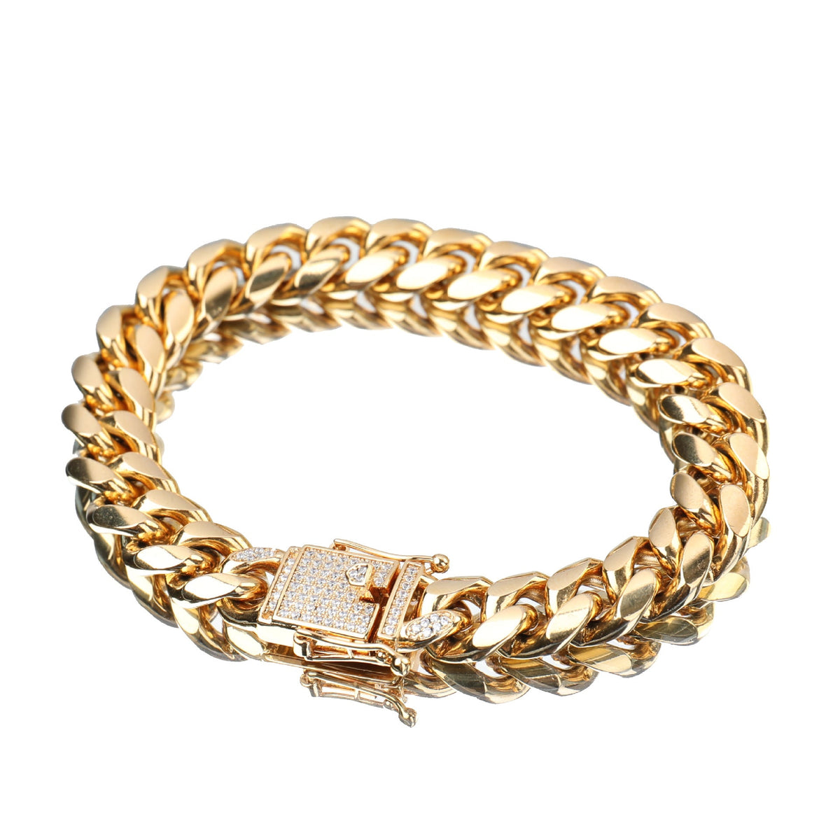 12mm Stainless Steel Titanium Mens Bracelet