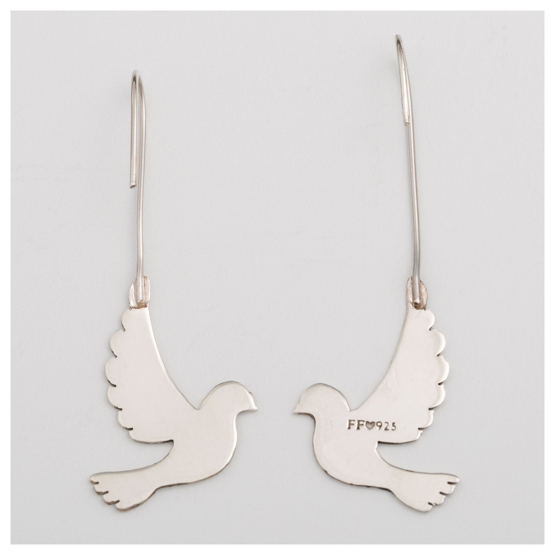 Dove Silhouette Sterling Earrings