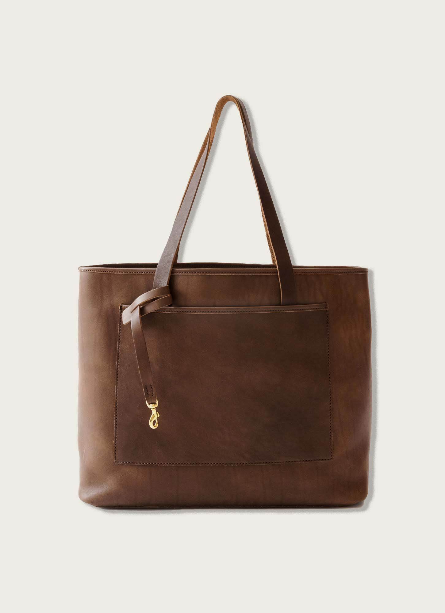 Oversized Leather Tote Bag for Work or Travel