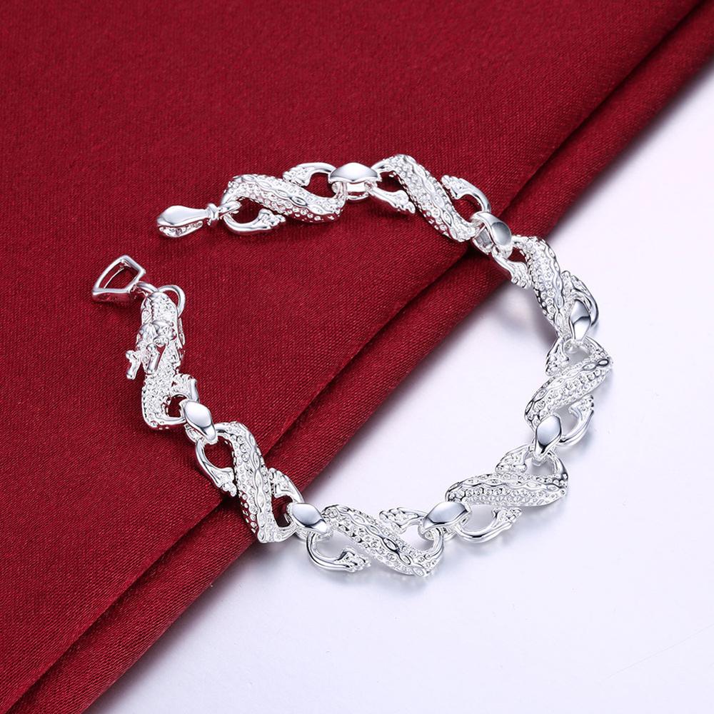 Unisex white dragon bracelet