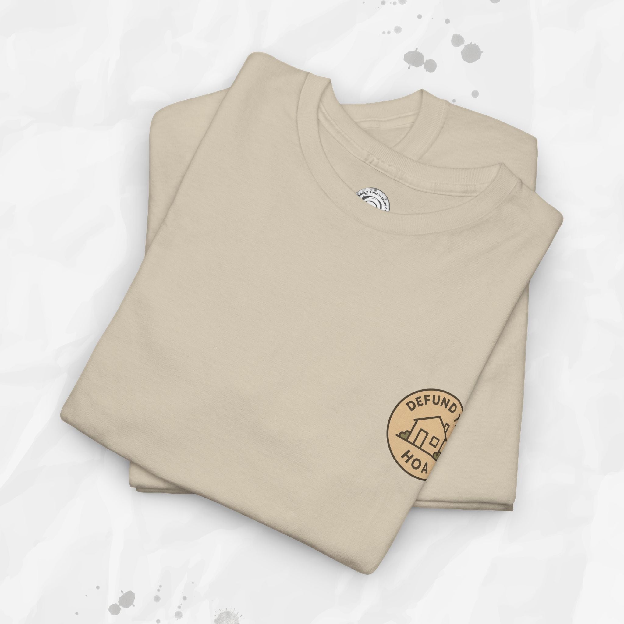 Defund the HOA – T-Shirt (Pocket Print)