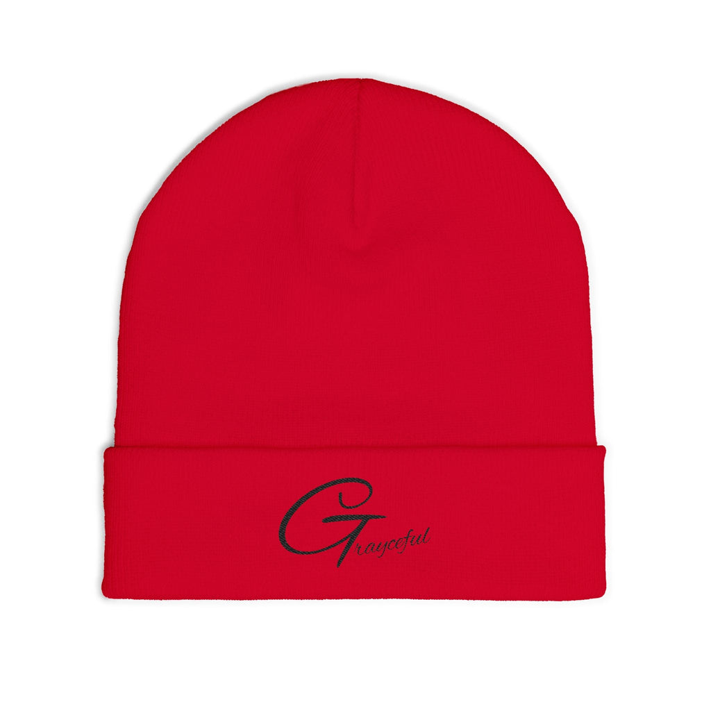 Grateful Embroidered Knit Beanie, Cozy Winter Hat, Gift for Her, Casual Beanie, Trendy Cap, Fall Accessories
