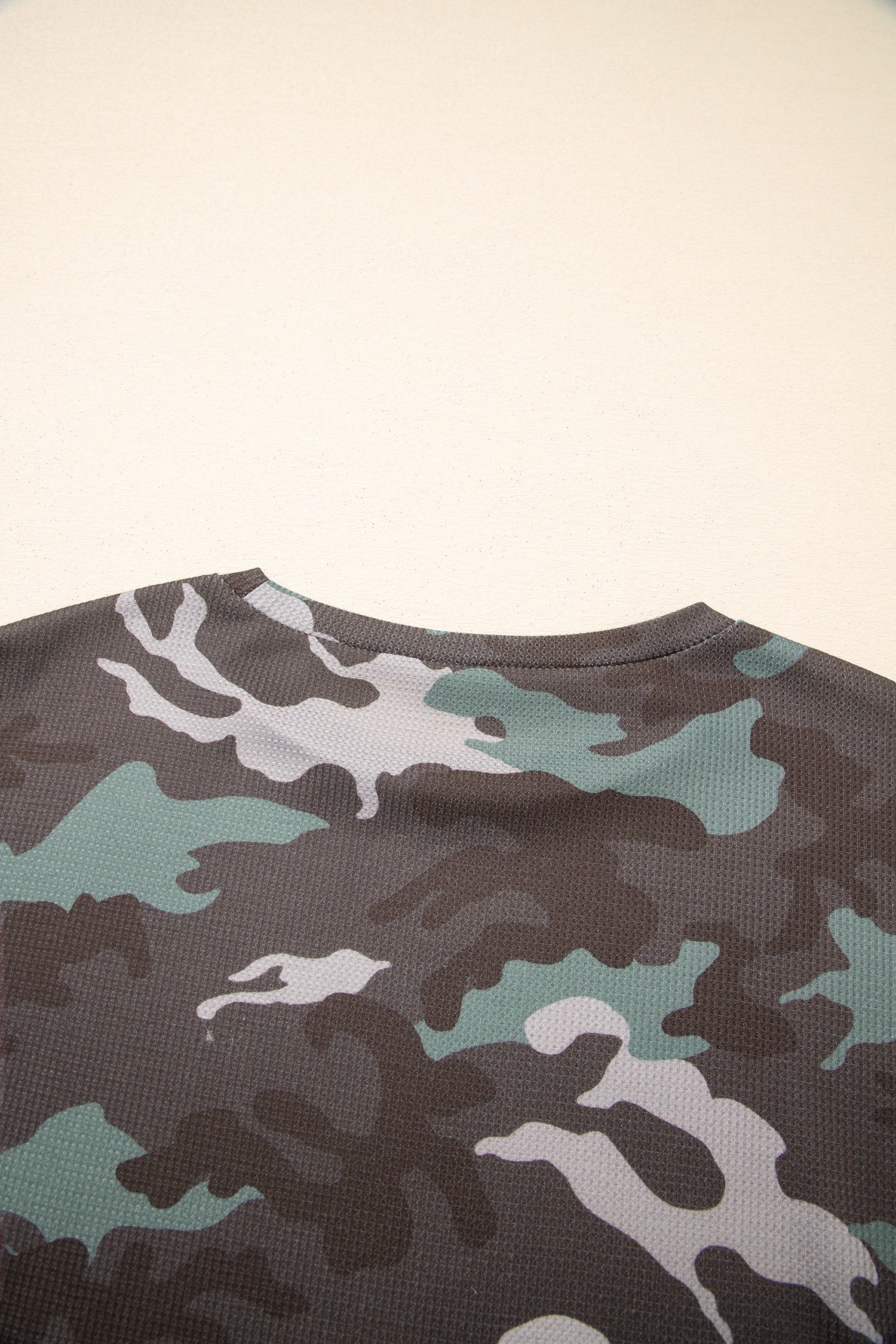 Anaya Textured Drop Shoulder Long Sleeve Top