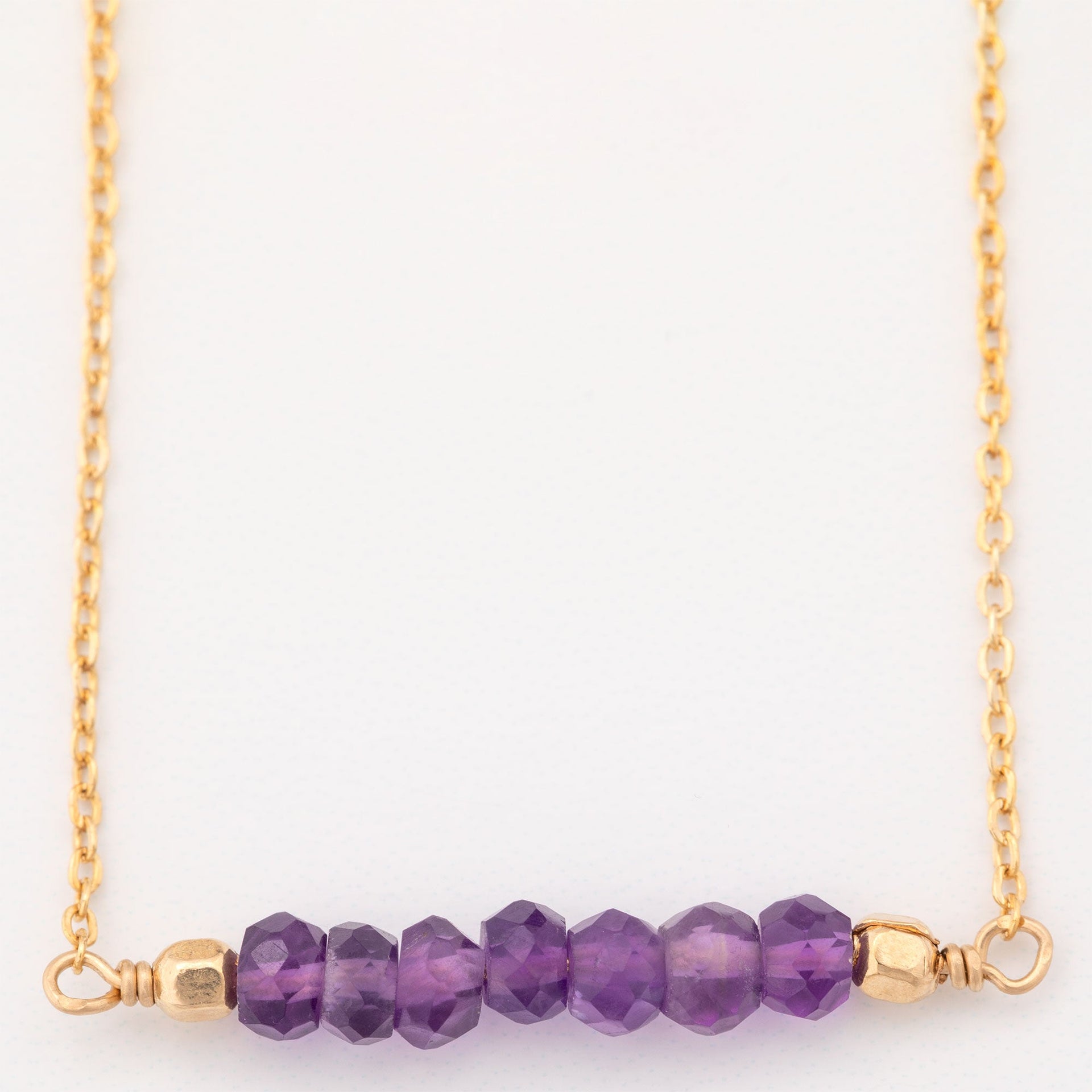 Gemstone Bar Gold Filled Necklace