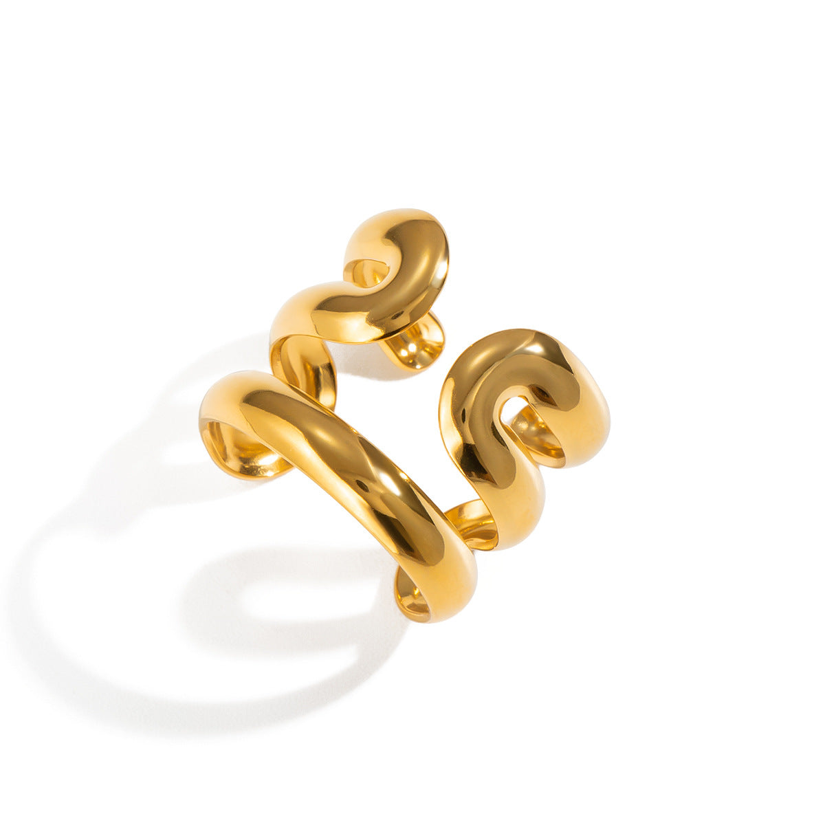 18K Gold plated Titanium Steel Ring For Women