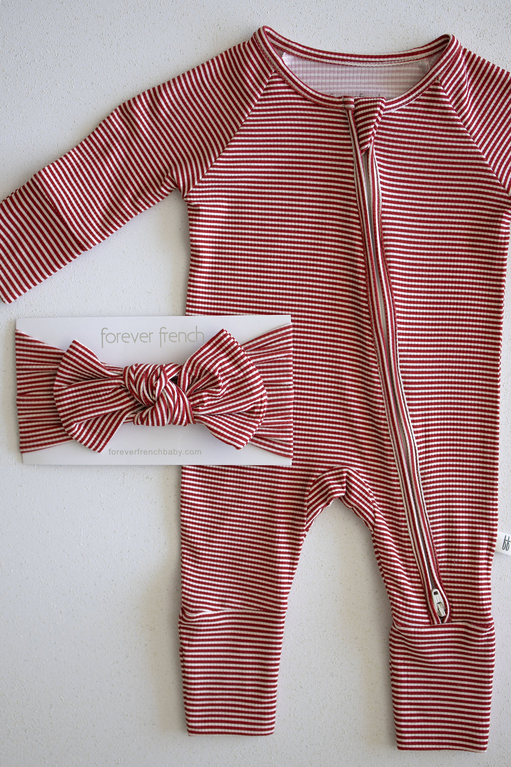 Bamboo Head Wrap | Peppermint Stripe Ribbed