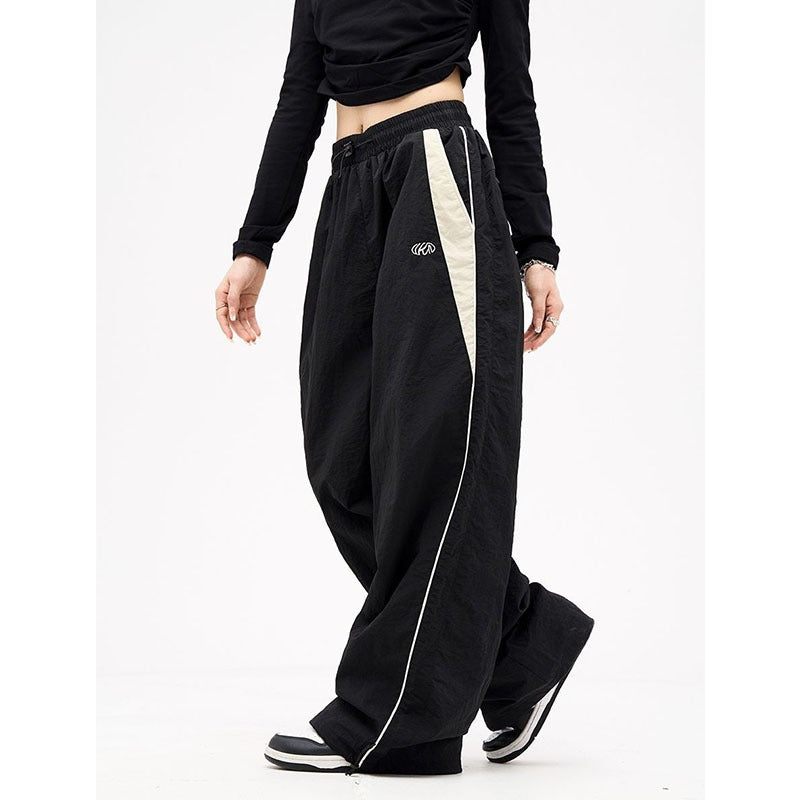 Women's Harajuku Style Loose Wide Leg Track Pants with Stripe - Image 5