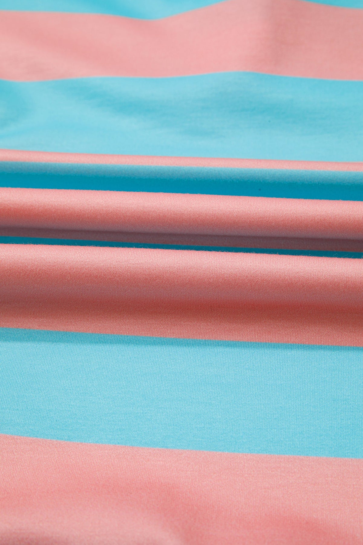 Colorblock Stripe Buttoned Collar Side Slit Top