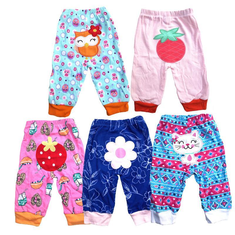5-Pack Baby Cotton Cartoon Pants, Safari and Star Print Set