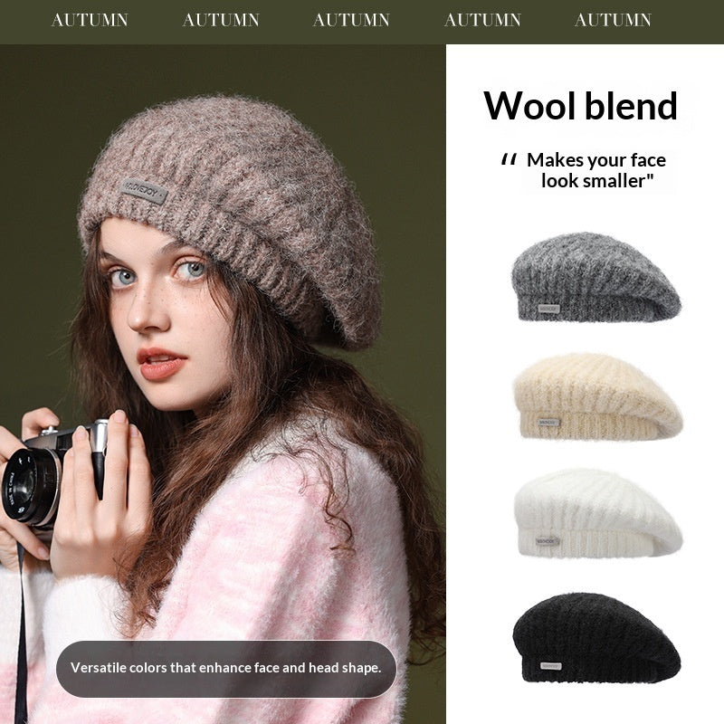 Women's Cozy Wool Knit Beanie – Soft Winter Hat