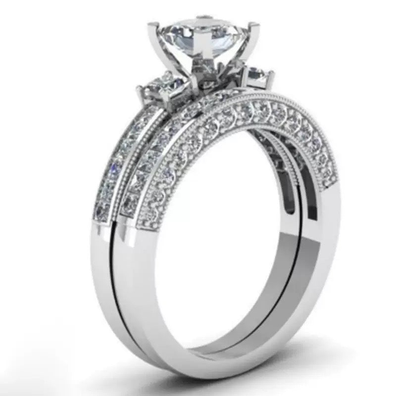 Cross-Border Supply Influencer Live Hot-Selling Diamond Rings European And American Popular Women's Couple Rings Wholesale From Manufacturers