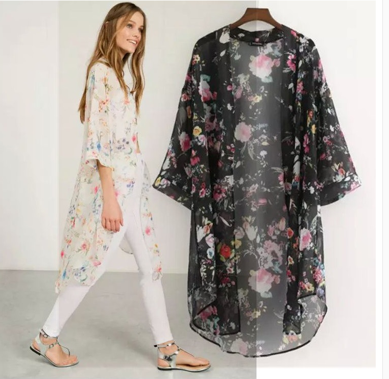 Women's Floral Print Autumn Jacket and Dress