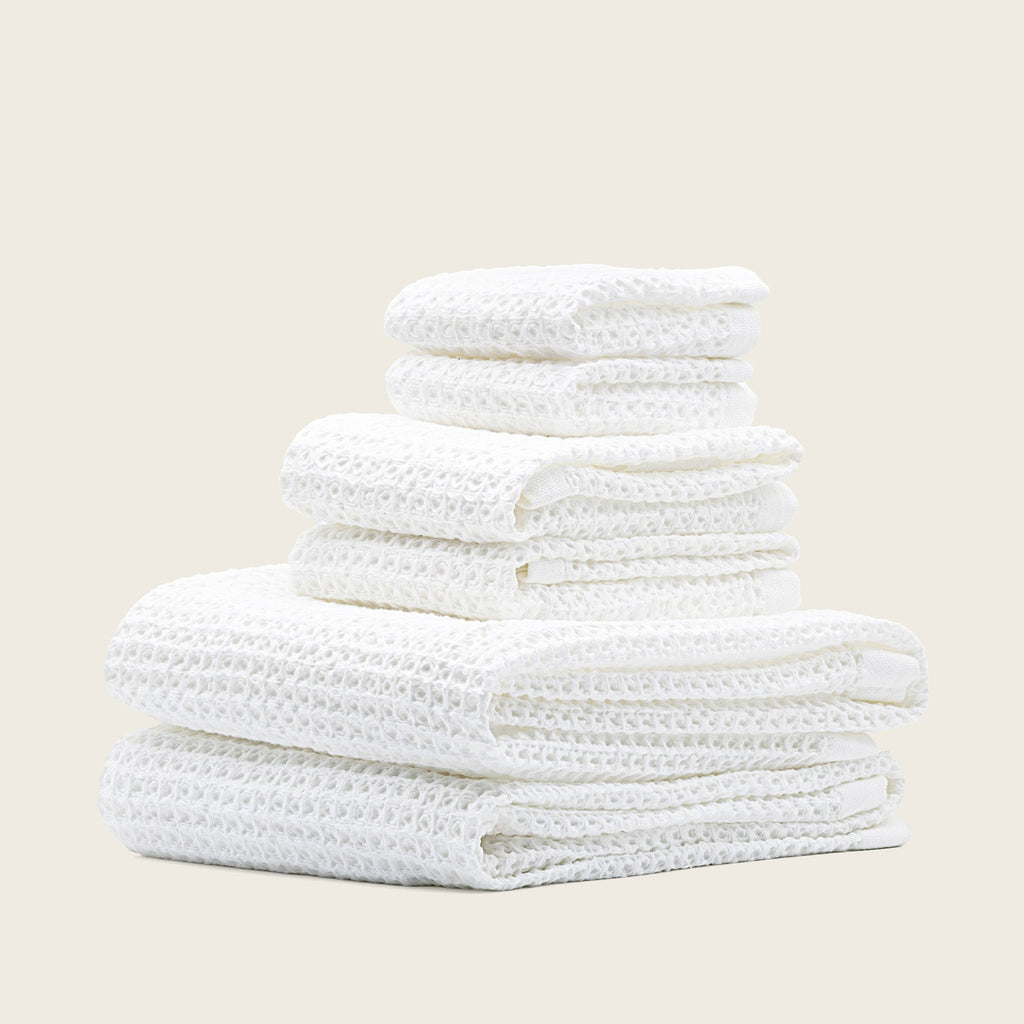 Sedona White Cotton Waffle Weave Bath Towel - Image 20