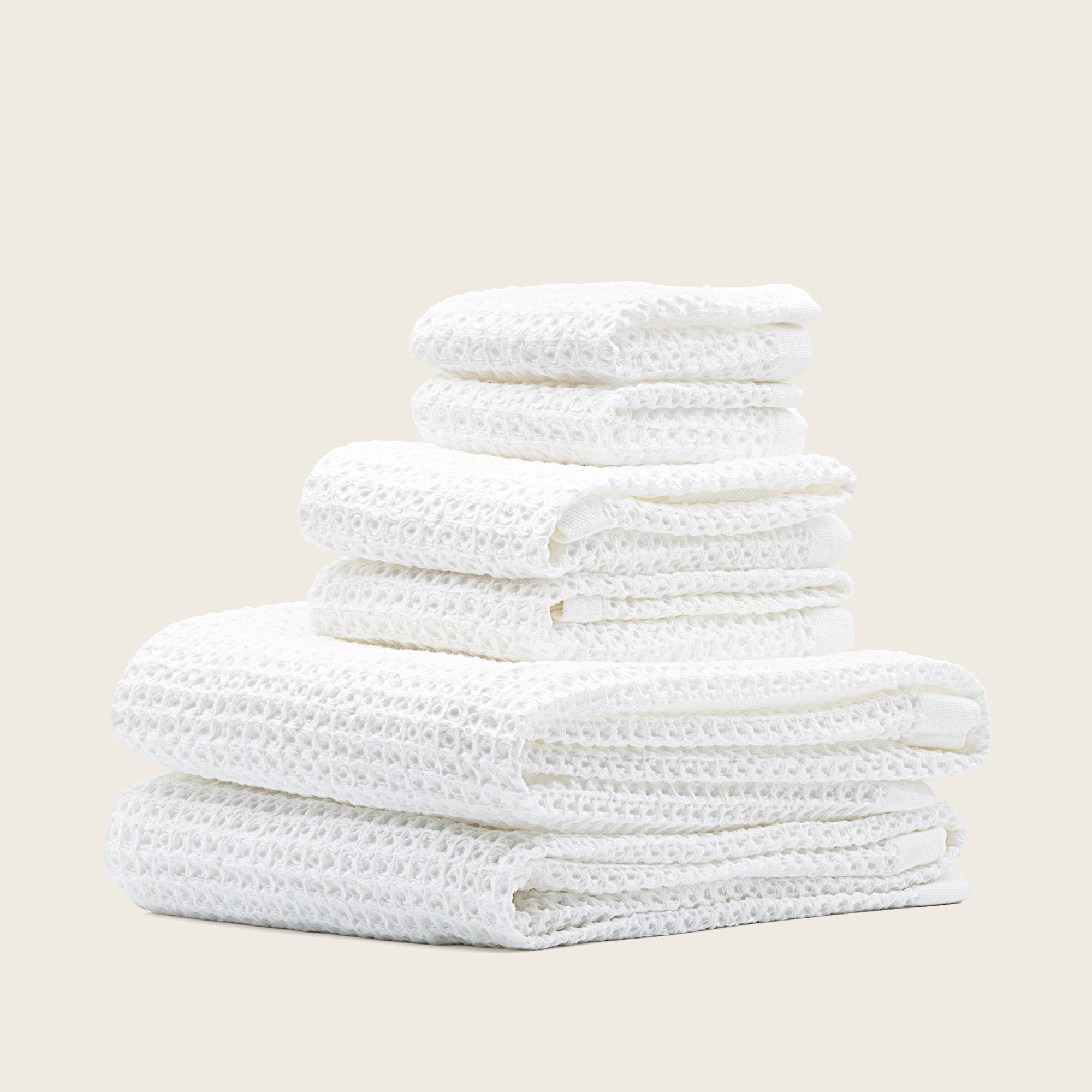 Sedona White Cotton Waffle Weave Bath Towel - Image 20