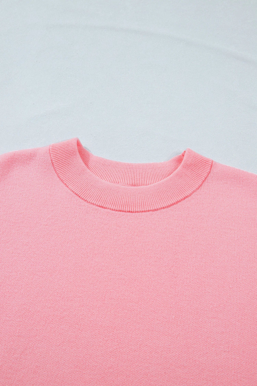 Lightweight Solid Scalloped Hem Knit Sweater Top - Image 5