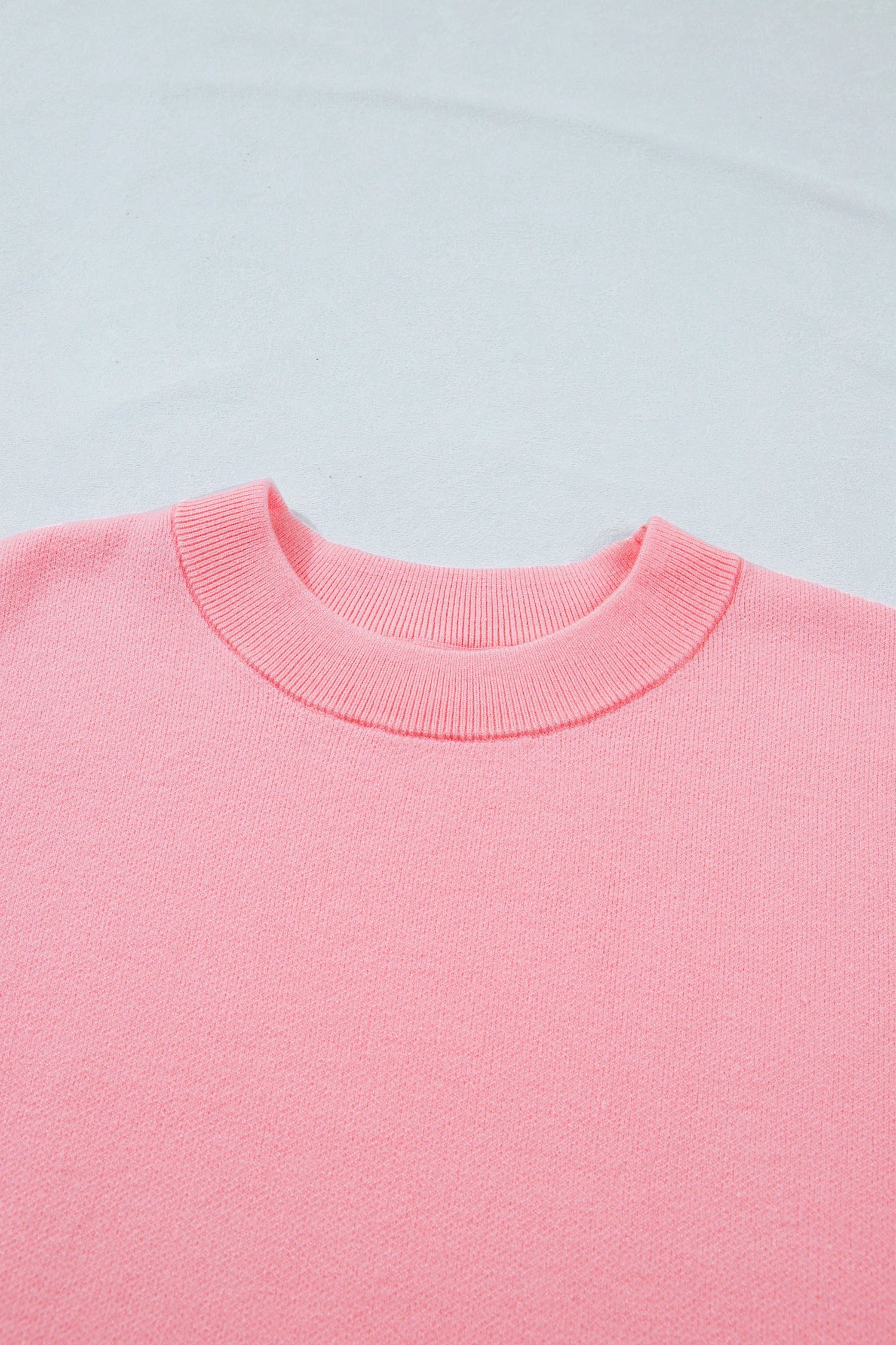 Lightweight Solid Scalloped Hem Knit Sweater Top - Image 5