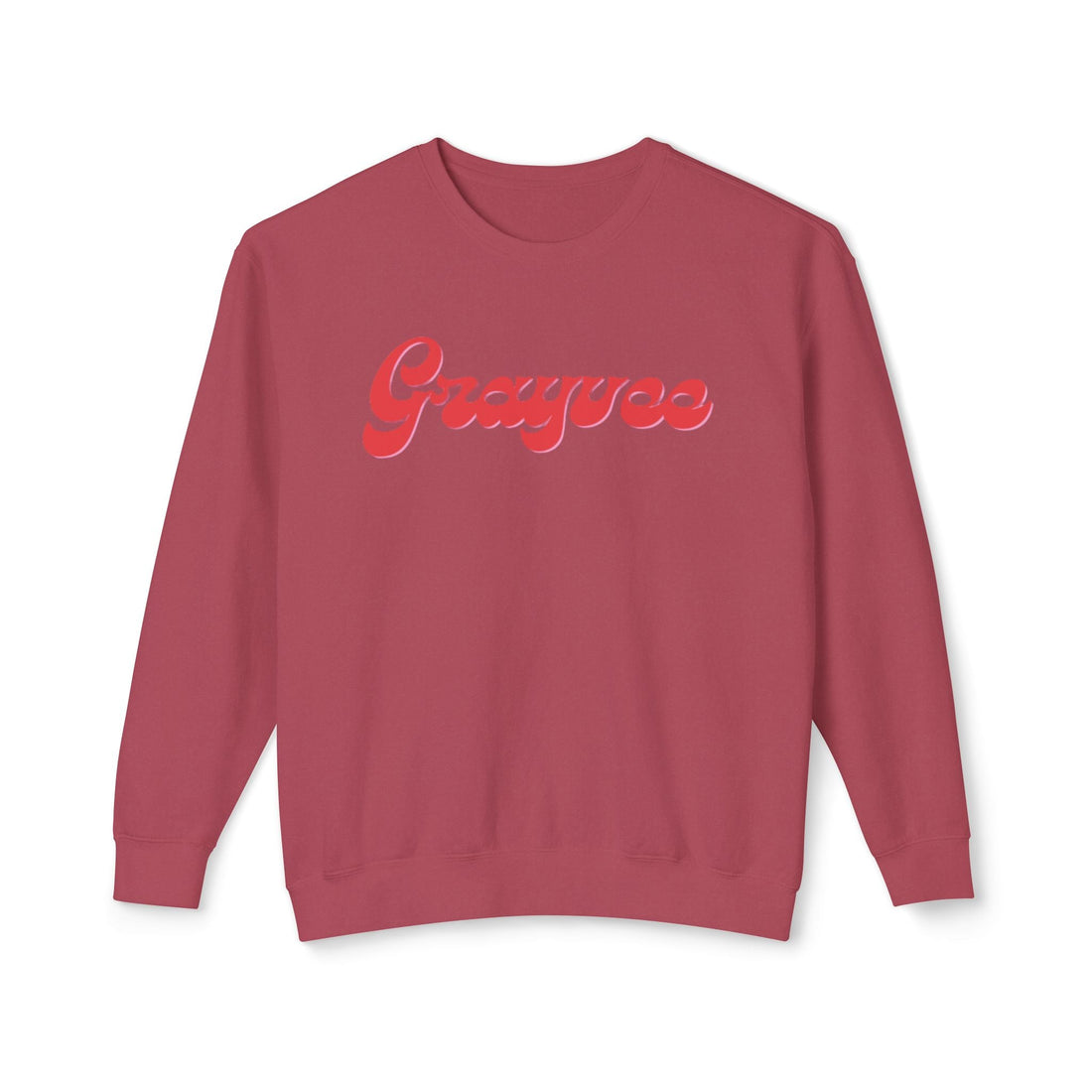 Unisex Lightweight Crewneck Sweatshirt in Charcoal and Cream