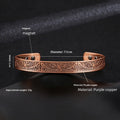 Magnetic Bracelet Vintage Red Copper Open Design