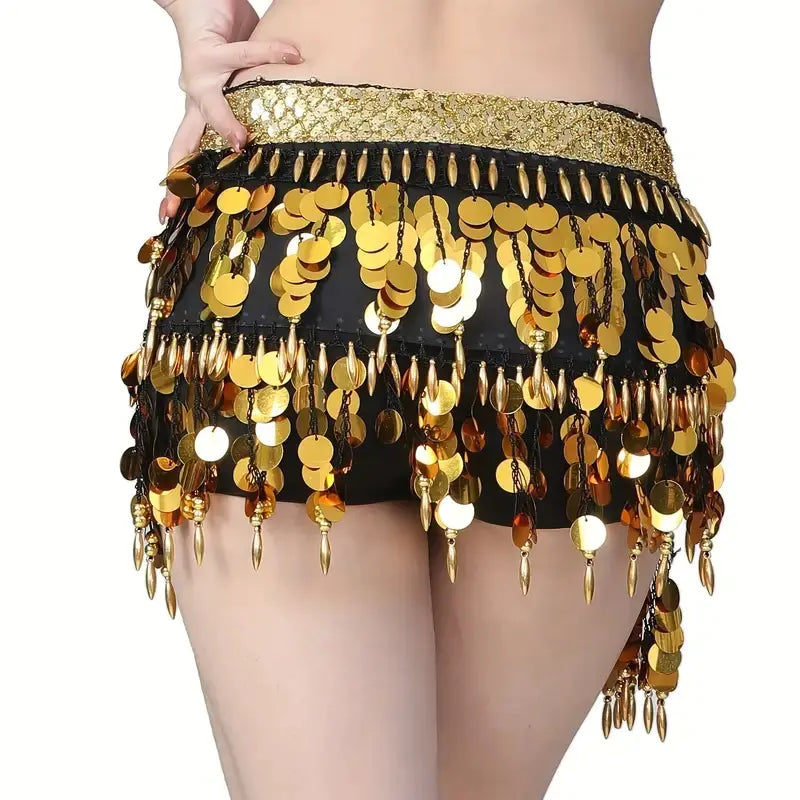 New Belly Dance Waist Chain with Sequin Tassels