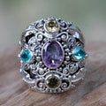 Cao Shi Ethnic Style Vintage Retro Ring For Women, Exaggerated Leaf Texture Jewelry, Popular On Amazon In Europe And America