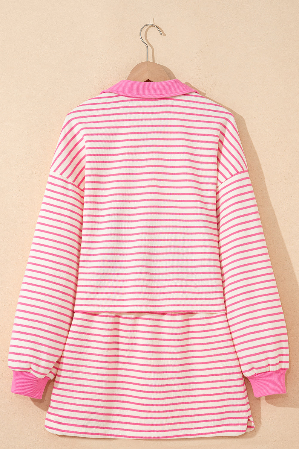 Juniper Stripe Collared Pullover and Skort Outfit