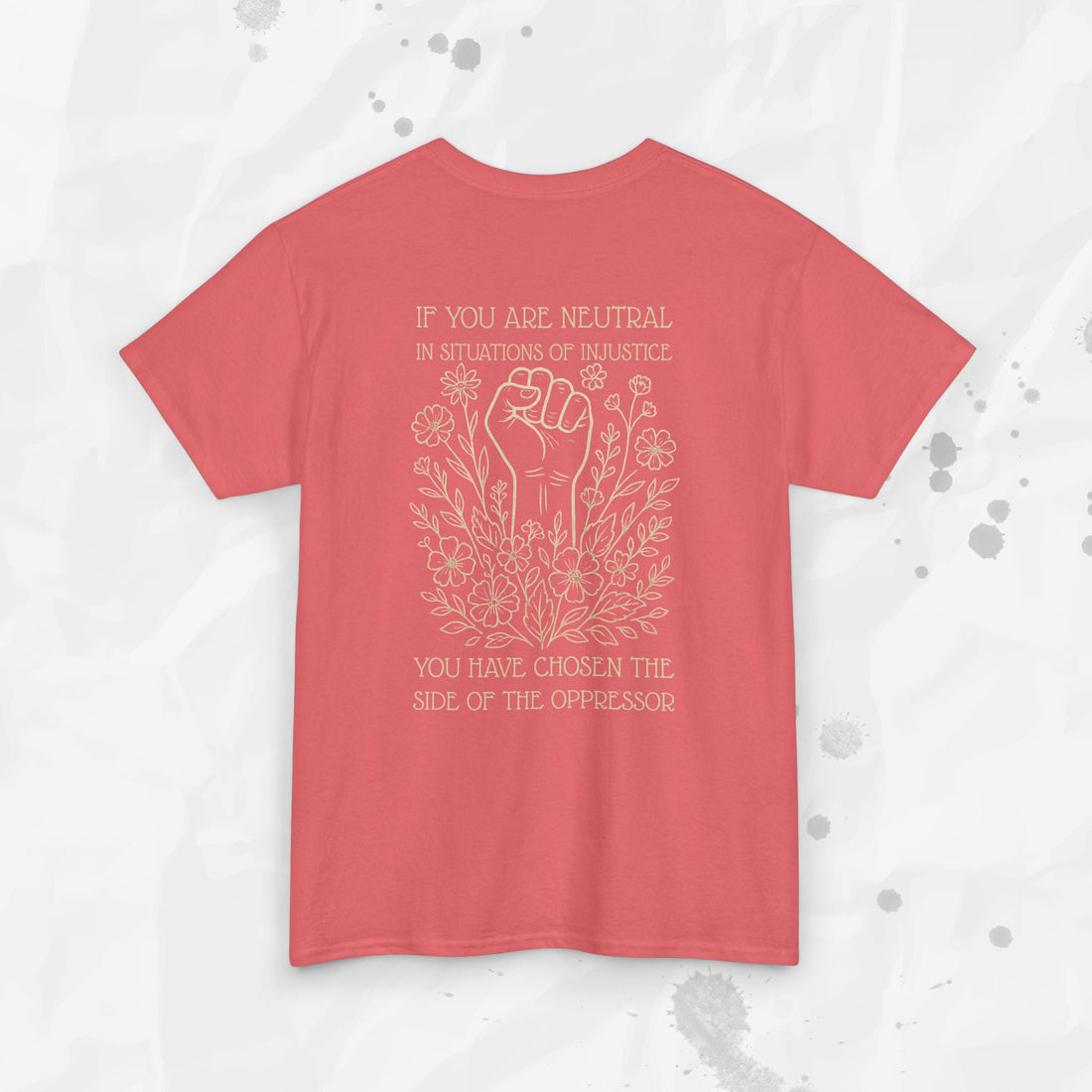 You Have Chosen the Side Graphic T-Shirt in Navy or Coral - Image 2