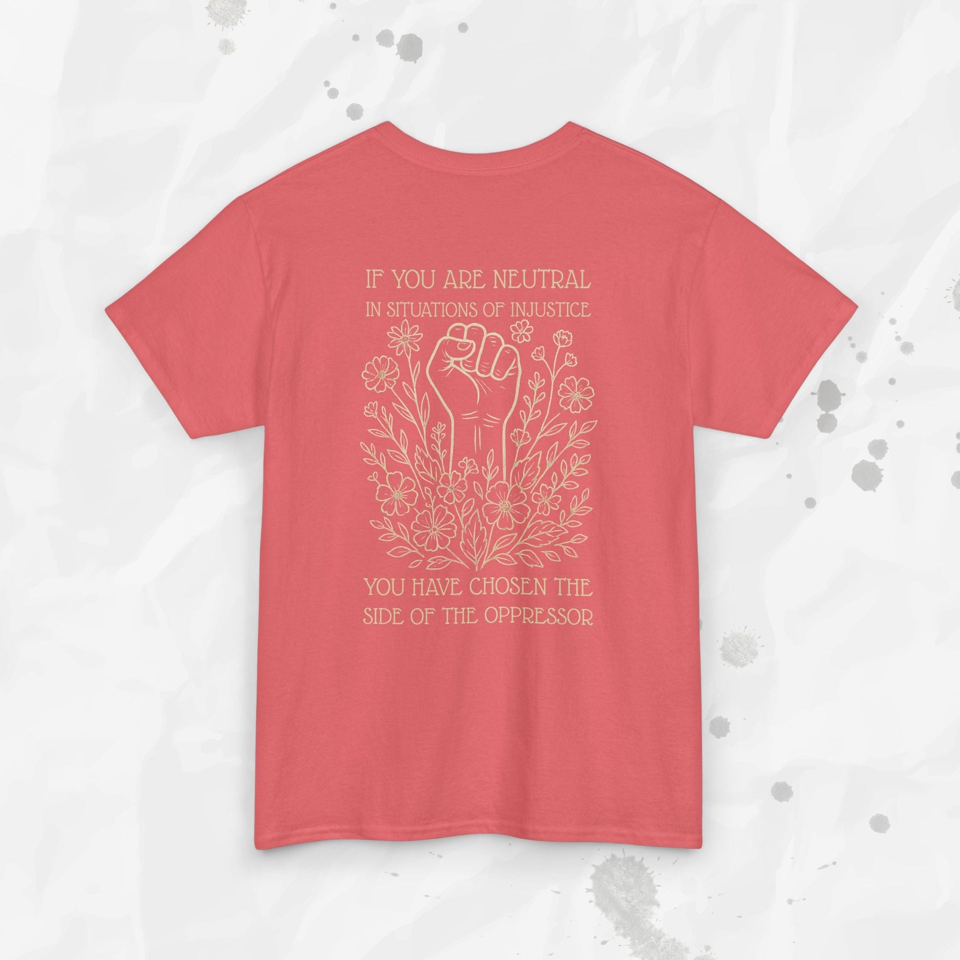 You Have Chosen the Side Graphic T-Shirt in Navy or Coral - Image 2