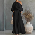 Off-Shoulder Crop Top and Wide-Leg Pants Two-Piece Set - Image 6