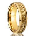 6mm Gold Tungsten Steel Sandblasted Ring Minimalist Unisex Band