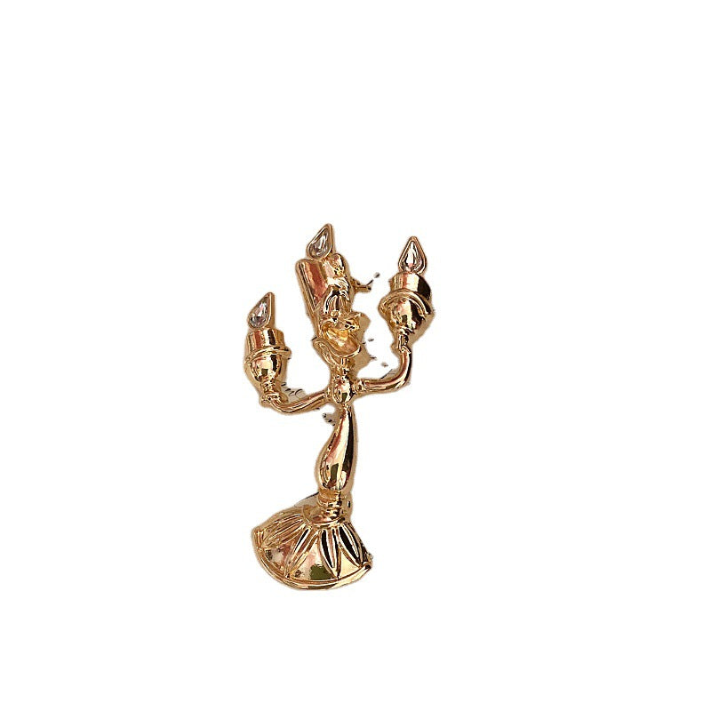 Western Court Retro Chandelier-Style Gold Brooch