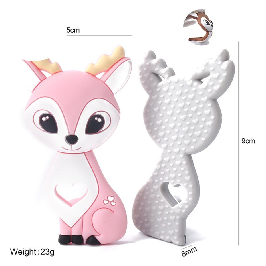 Cartoon Animal Silicone Teether Clip - BPA-Free Pacifier Accessory