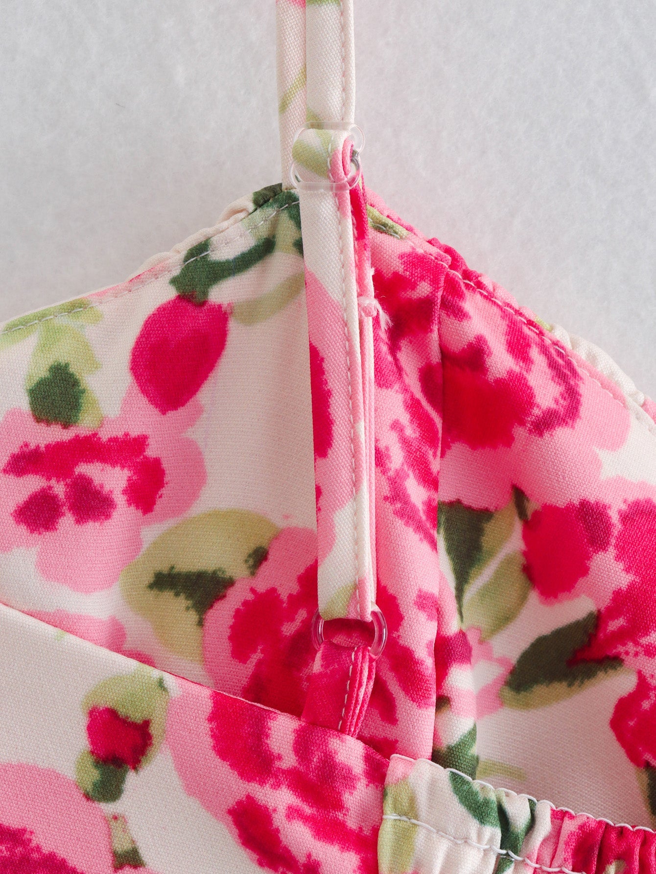 Spring Women Floral Print Corset Dress