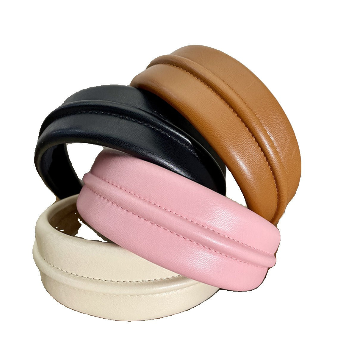 Women's Padded PU Headband - Chic Hair Accessory in Multiple Colors - Image 7