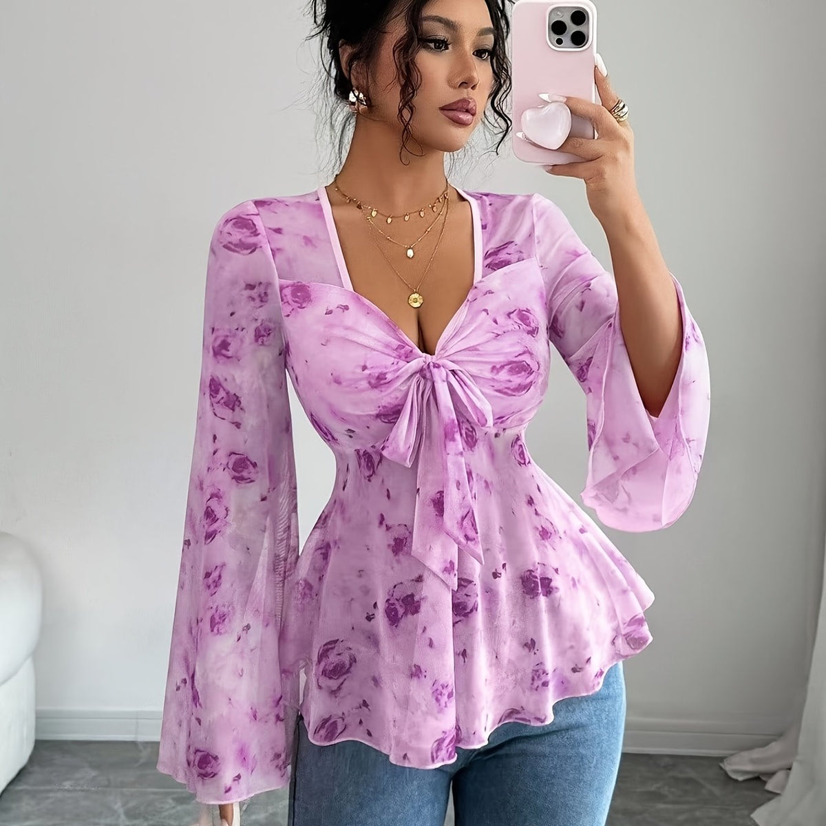 Women's Fashion Casual Printed Top