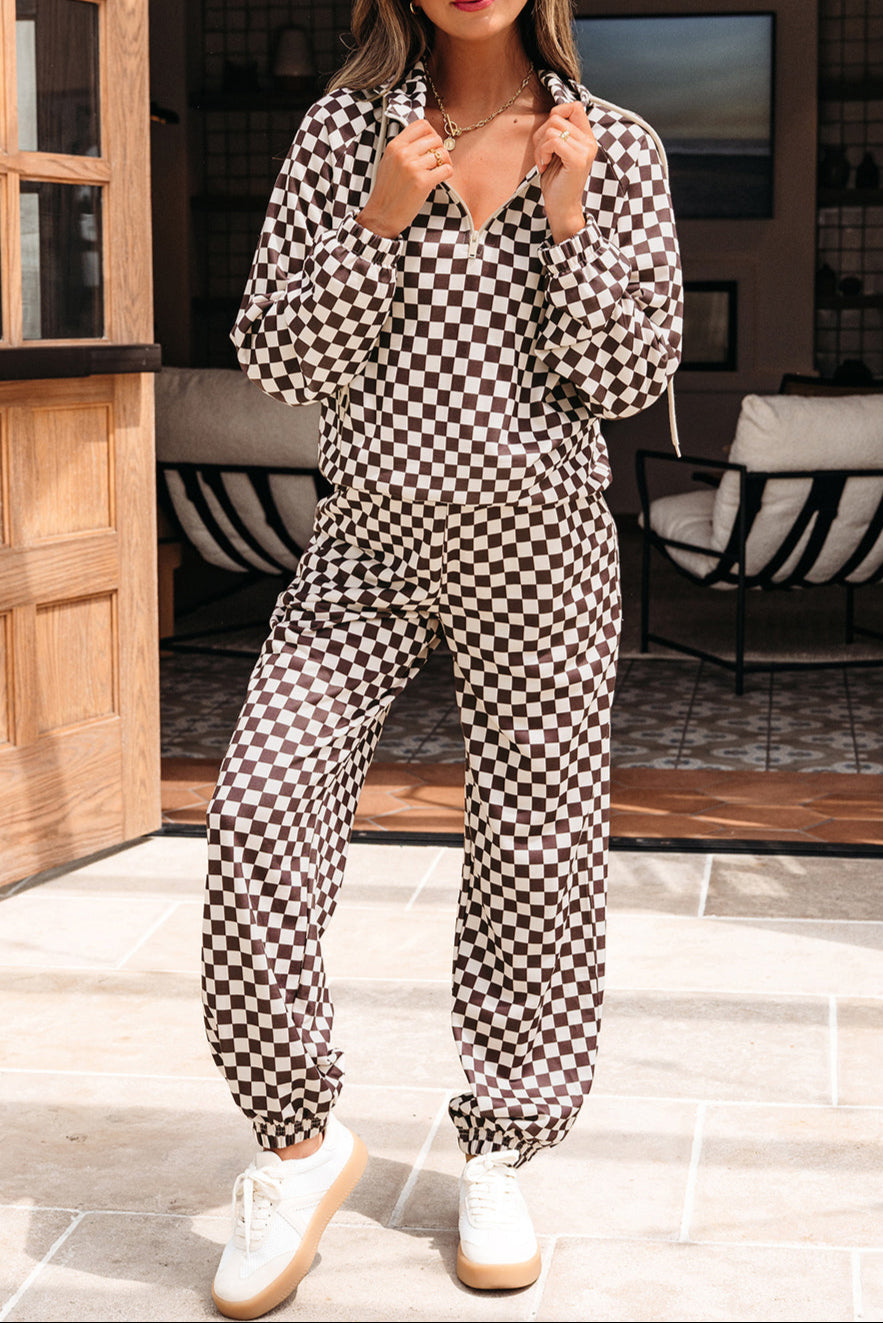 Checker Top and Pants Set