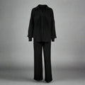 Women's Solid Color Casual Button Down Lounge Set Two Piece