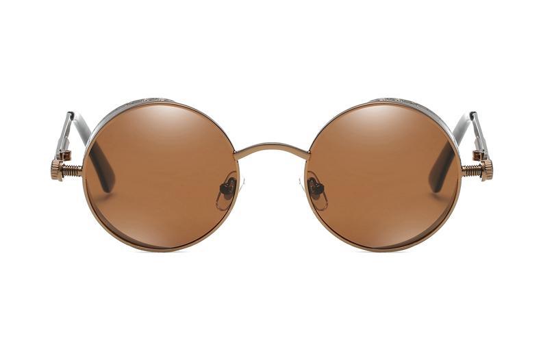 Steampunk Round Metal Sunglasses Gothic Retro UV400
