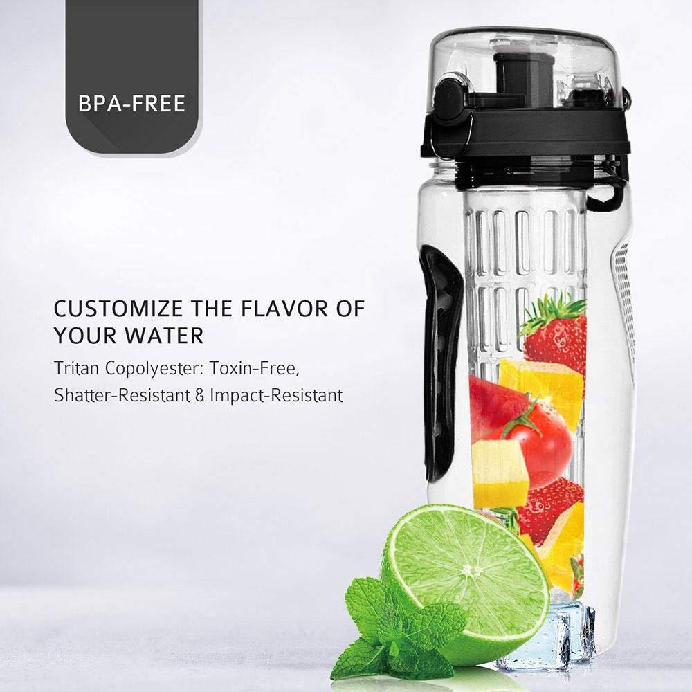 32oz Fruit Infuser Water Bottle BPA-Free Leakproof Sport Shaker