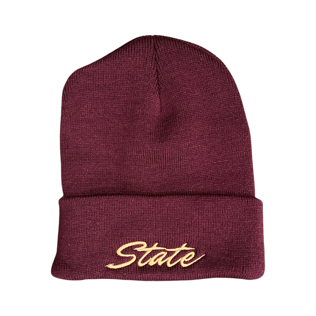 Texas State Bobcats embroidered cuffed beanie in a winter style by Last Stand Hats