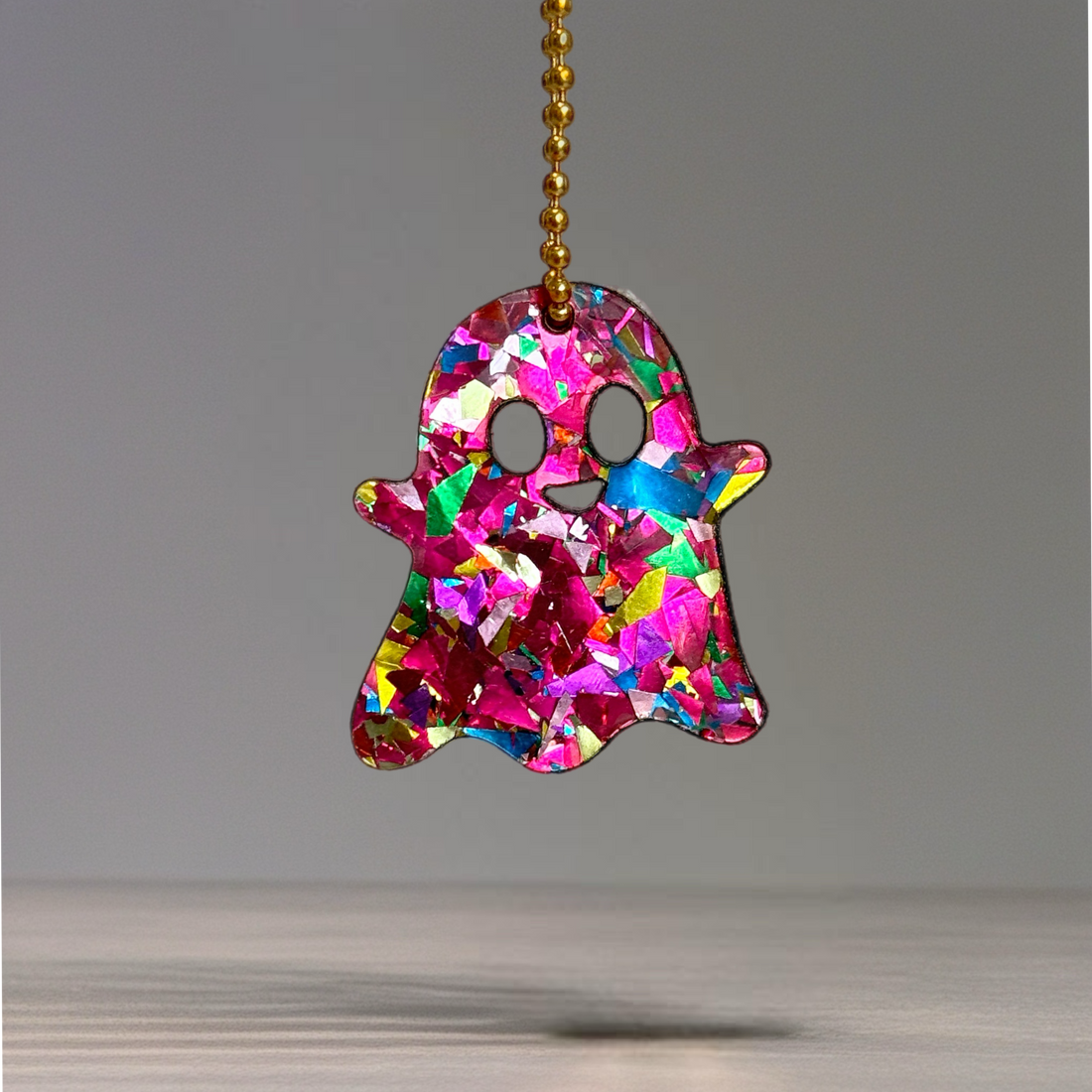 Flashy Ghost Charm - Tumbler Handle Charm