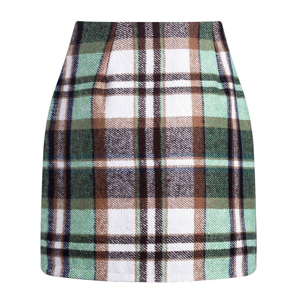 Women's High Waisted Plaid Pencil Skirt Harajuku Street Fashion - Image 13