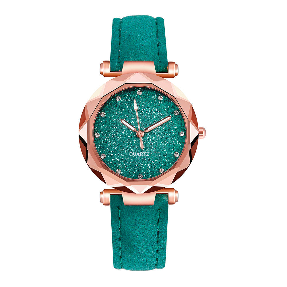 Women's Rose Gold Rhinestone Harajuku Style Quartz Watch - Image 2